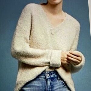 Anthropologie Sweater Merino Wool Alpaca Blend V-Neck Women’s XS